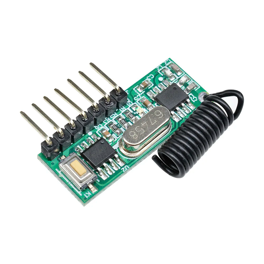 433MHz 4-Channel Universal Decoding Receiver Module DC 3.3–5V Wireless Remote Control Learning Module Oasis Select