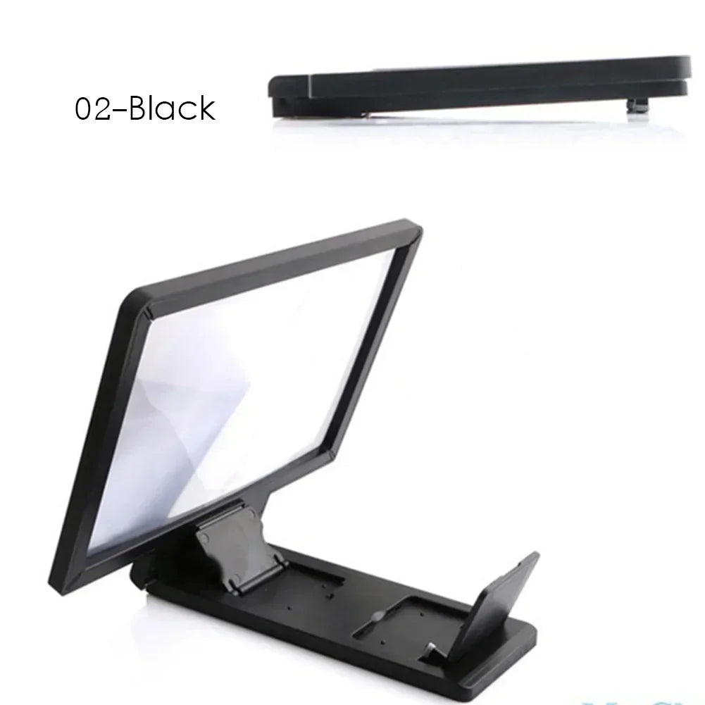 Portable HD Video Screen Magnifier Bracket 3D Mobile Phone Screen Amplifier Stand Folding Screen Magnifier Phone Accessories Oasis Select black