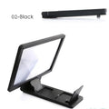 Portable HD Video Screen Magnifier Bracket 3D Mobile Phone Screen Amplifier Stand Folding Screen Magnifier Phone Accessories Oasis Select black