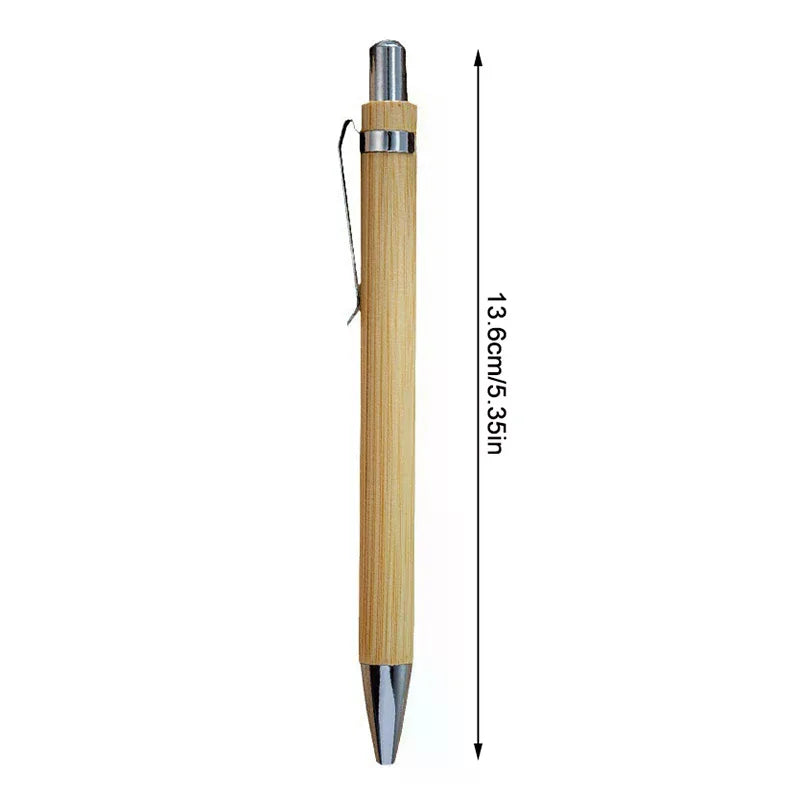 10Pcs Bamboo Ballpoint Pen Stylus Contact Pen Office & School Supplies Pens & Writing Supplies Gifts-Black Ink Oasis Select