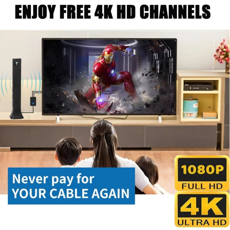 Pentagram Digital Tower ATSC HD TV Antenna DTMB 5m 166ft Indoor Outdoor Dual Use Terrestrial Wave Stable Signal Oasis Select