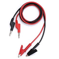 2Pcs 1M Double End Test Lead Wire Line Electrical Voltage 4mm Banana Plug Alligator Clip Crocodile 15A Multimeter DIY Test Wires Oasis Select Default Title
