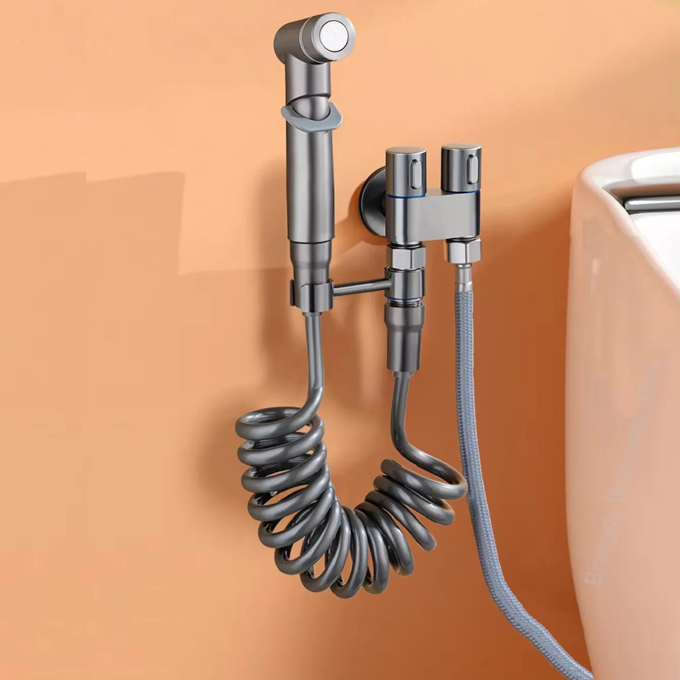 Hygienic shower toilet bidet sprayer shower head double outlet angle valve wall-mounted double outlet bidet toilet accessories Oasis Select