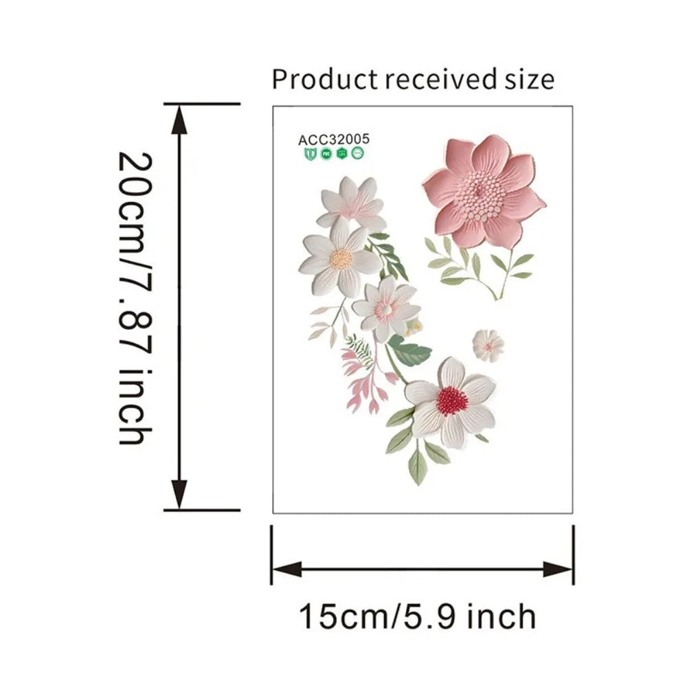 Beautiful Flowers Switch Wall Sticker PVC DIY Waterproof Sticker Removable Home Decoration Stickers Bedroom Bathroom Living Room Oasis Select