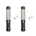 Portable Magnetic Auto Repair Work Light USB Rechargeable LED Flashlight With Magnet Hook For Car Repair Fishing Emergencies Oasis Select black-2pcs
