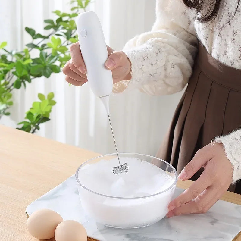 1PC Battery Model Handheld Egg Beater Froth Mixer Kitchen Automatic Coffee Milk Foaming Mixer Kitchen Whisk Tools Oasis Select