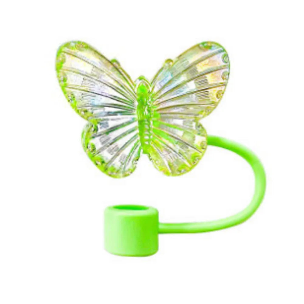 1PC Laser Butterfly Straw Plug Dust Cap For Stanley 30&40Oz Tumbler Reusable 10mm Sippy Cover Water Cup Decoration Accessories Oasis Select D