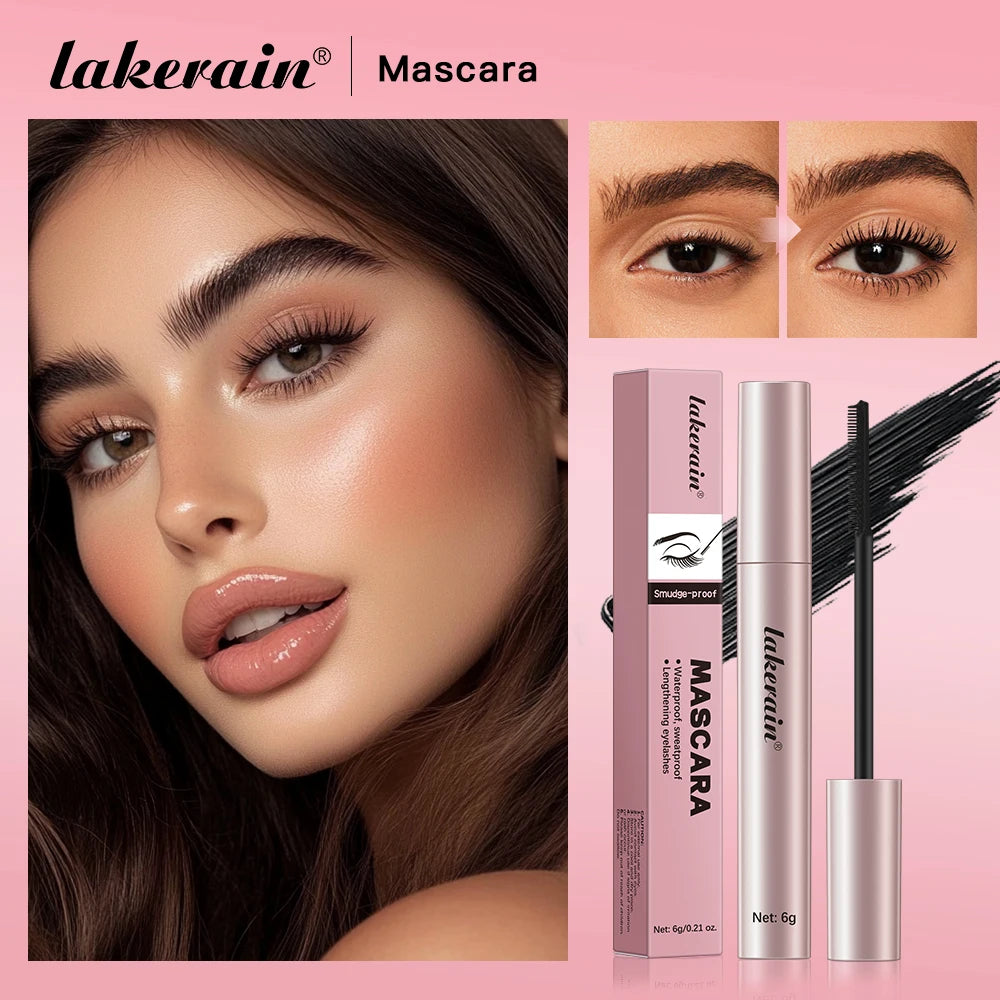 Lakerain Mascara Eyelashes Lengthening Waterproof Long Lasting Silky Black Eyelash Extension Make Up Beauty Eye Korean Cosmetic Oasis Select