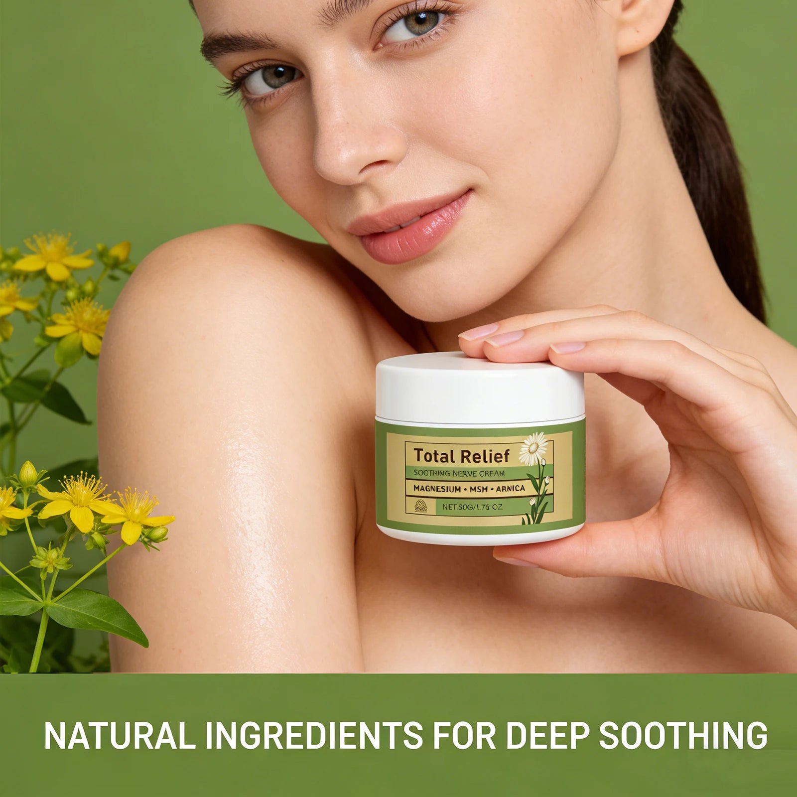 Magnesium Soothing Cream Nerves Relief Long-Lasting Hydration Prevent Drying Moisturizing Body Cream Oasis Select