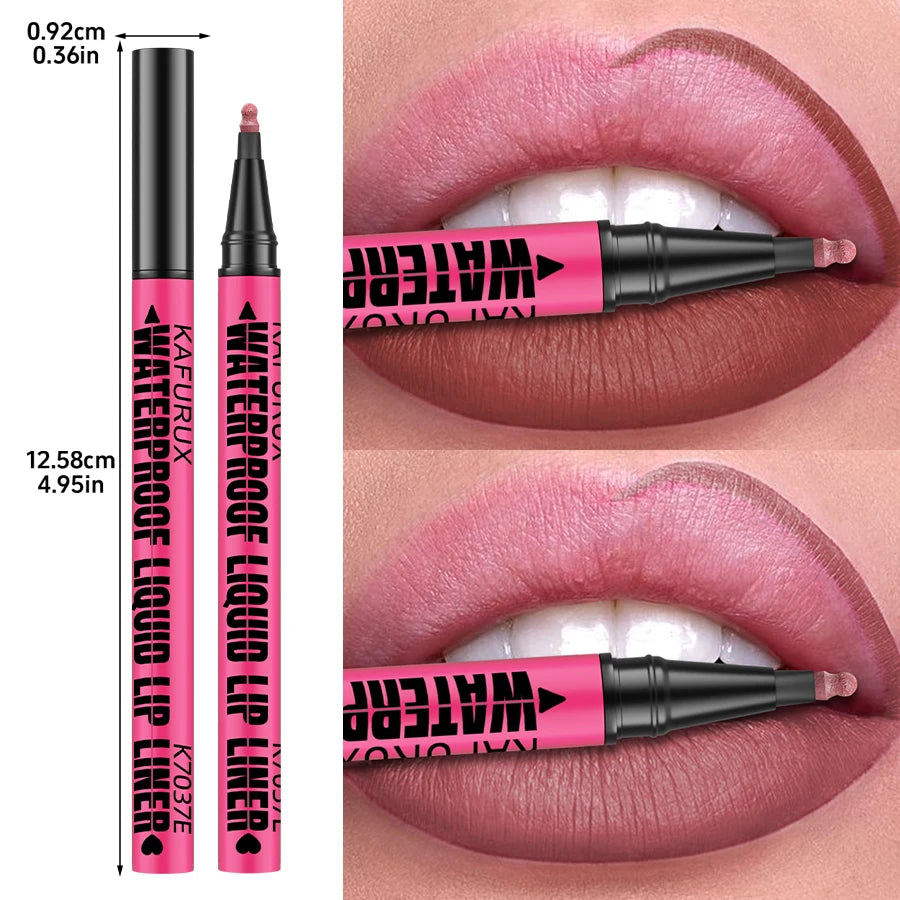 KAFURUX Matte Liquid Lip Liner – 12 Colors, Waterproof