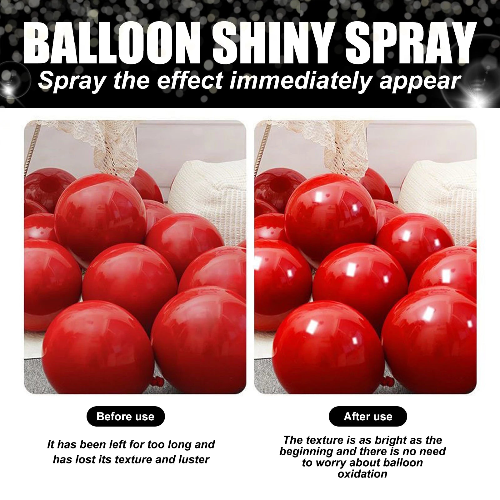 Balloon Shine Enhancer Spray Instant Gloss Polish Party Decoration Supplies Safe Formula Quick Dry For Birthday Wedding Events Oasis Select