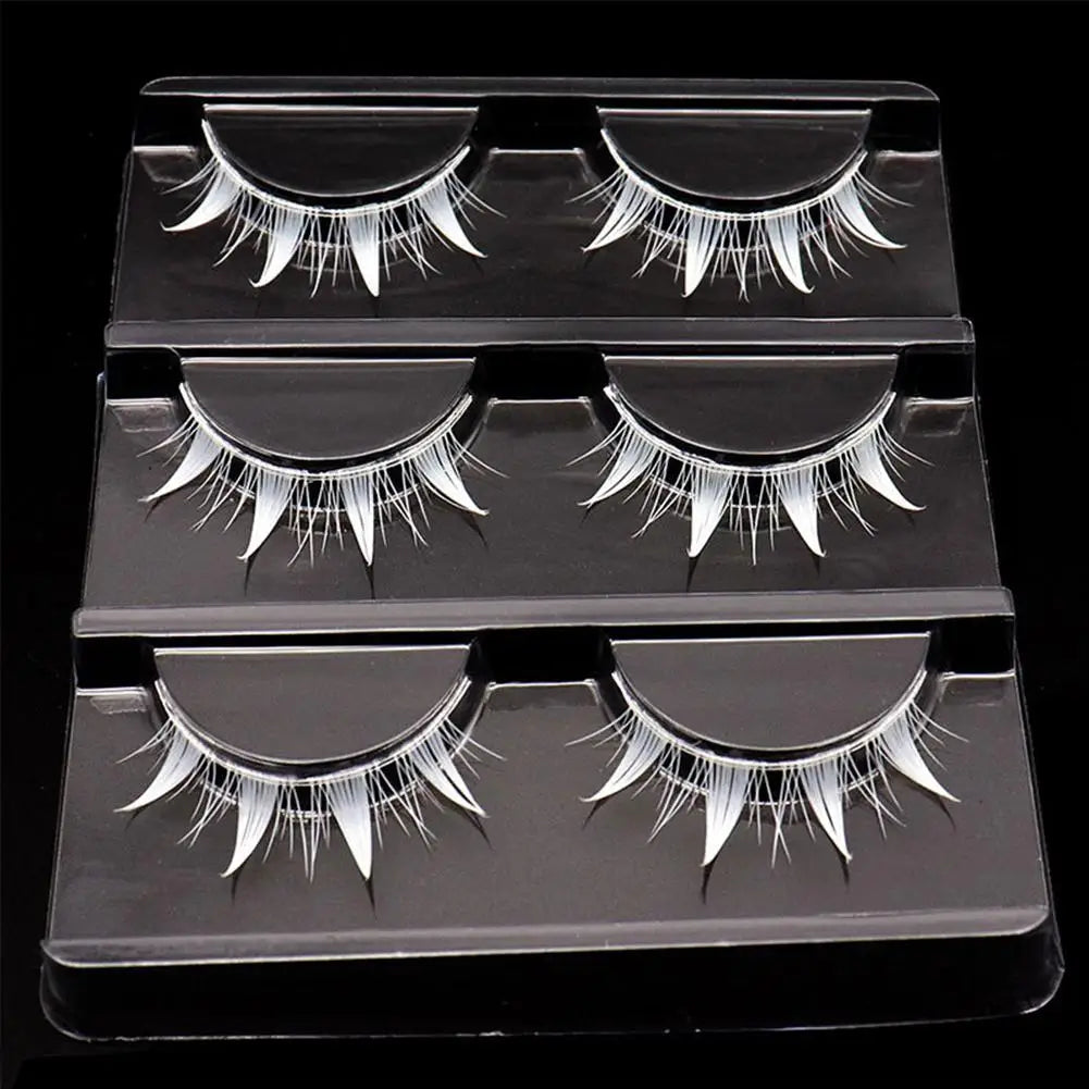 1PC DIY White Manga Feather Lashes Protein Silicone Fake Nose Nose Chin Cosplay Special Effect Makeup Comic Conventions Oasis Select False Eyelashes C