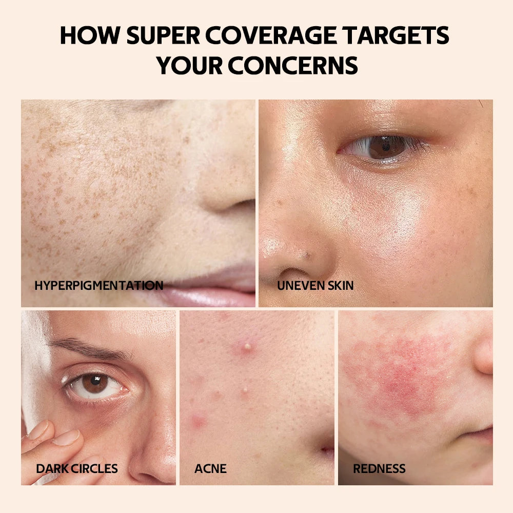 Super Concealer For Face Cover 5 Colors Highlight Contour Retouch Multi Use Super Coverage Hydrating Free Oil Formula Makeup Oasis Select