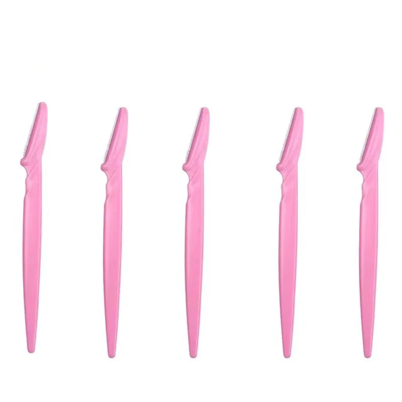 5/10Pcs Eyebrow Trimmer Face Blade Shaver Portable Eye Brow Epilation Hair Removal Safety Eyebrow Cutting Woman Makeup Tools Oasis Select 5Pcs Pink