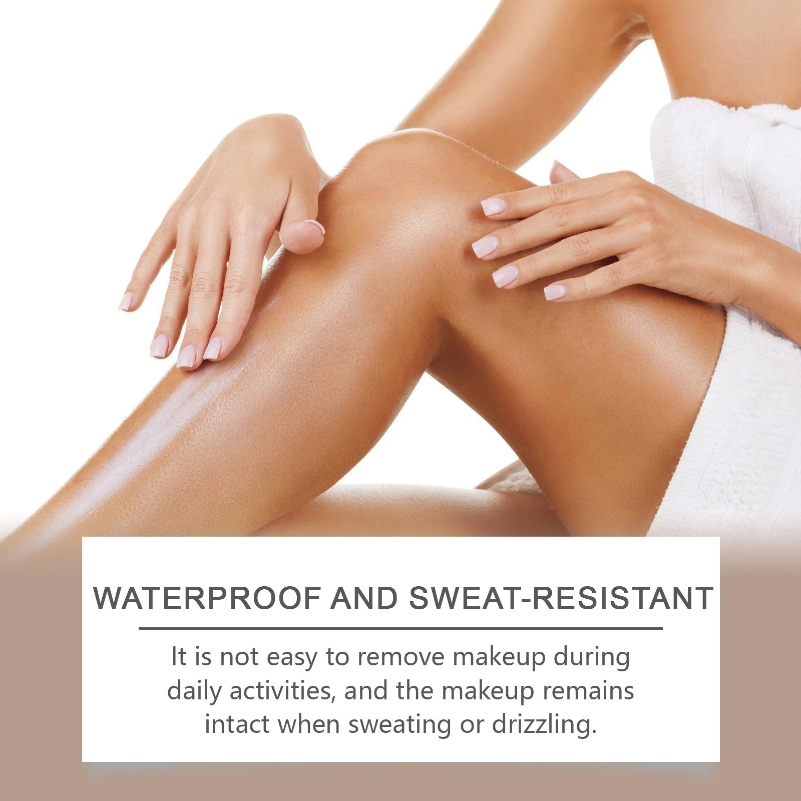 Leg Makeup Lotion Lasting Concealer Even Skin Tone Fake Tanning Waterproof Moisturizing Natural Glow Brown Body Foundation Cream Oasis Select
