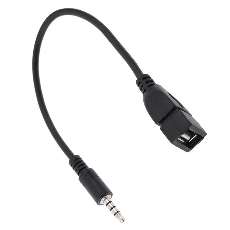 1/2/4/6pcs Car Connection Cable USB Female To Audio AUX Cable USB Flash Drive/Navigation/Stereo AUX Data Adapter Car Accessories Oasis Select