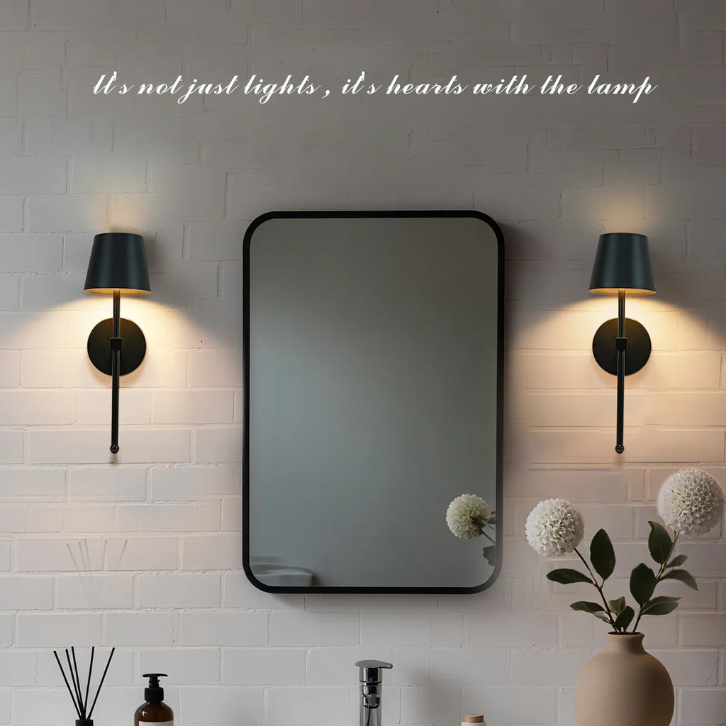 American-style No-wiring Bedroom Bedside Lamp Living Room Decoration Remote-controlled Gold Wireless Charging Dimmable Wall Lamp Oasis Select