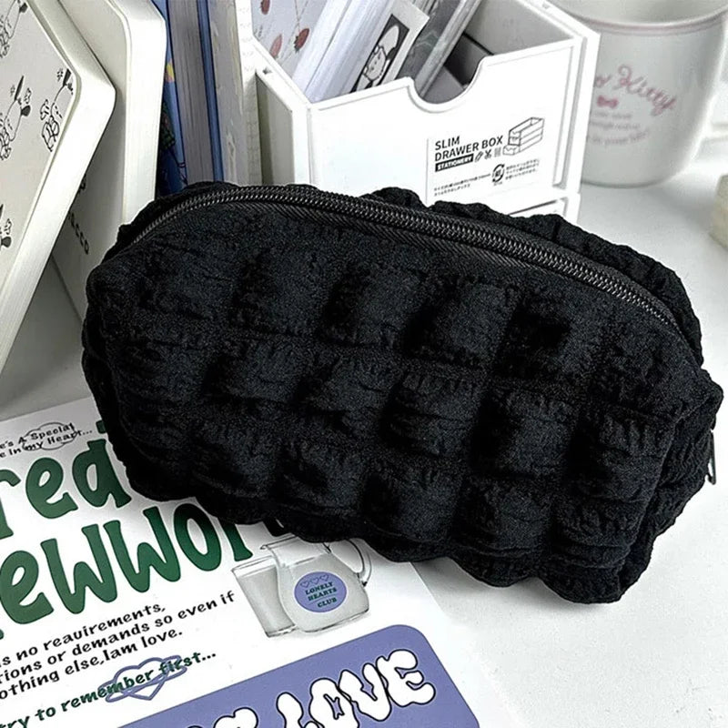 Pillow-Shaped Pencil Case & Cosmetic Bag for Girls | Polyester