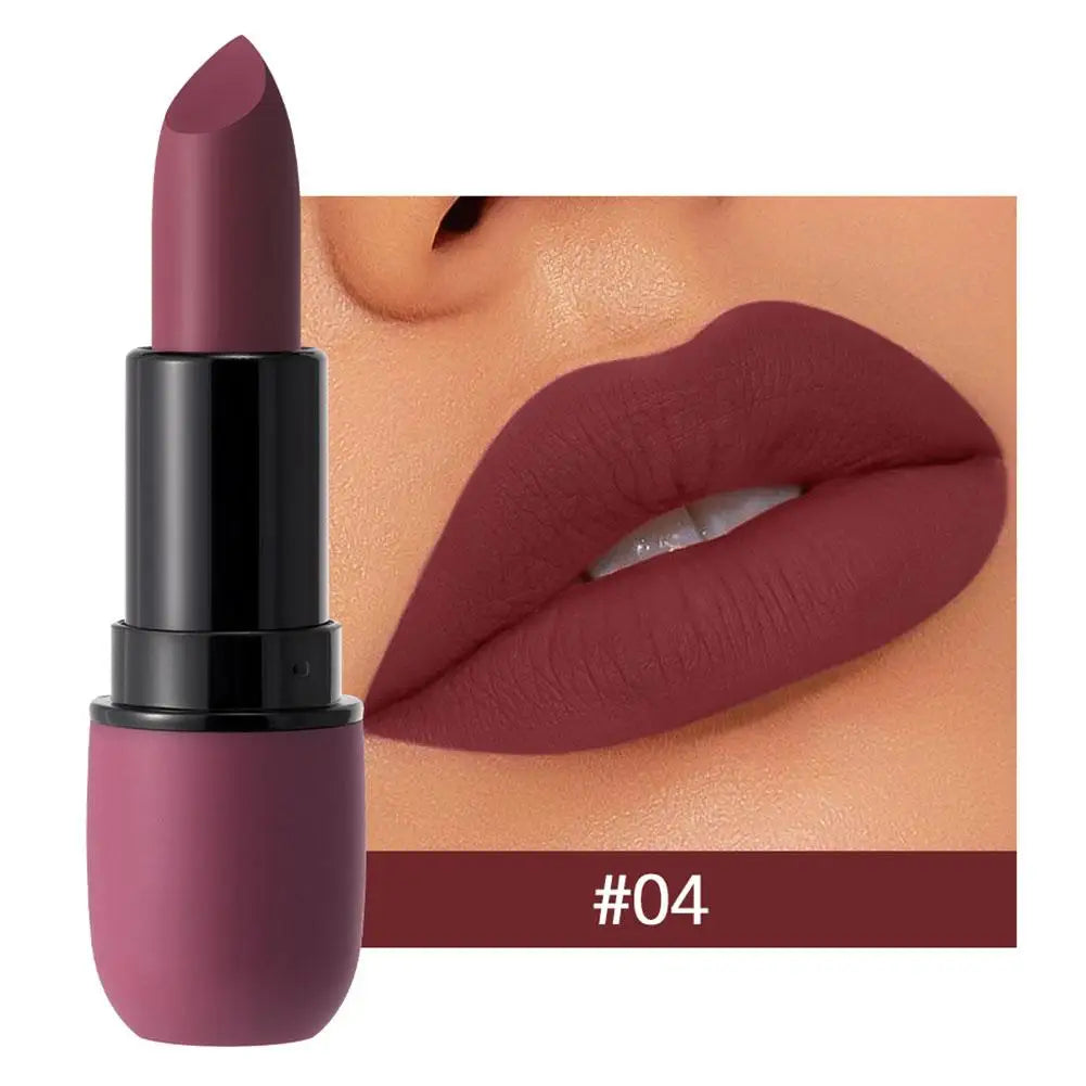 Velvet Matte Lipstick – Waterproof, High Pigment, Long-Lasting Matte Lipstick Oasis Select 04