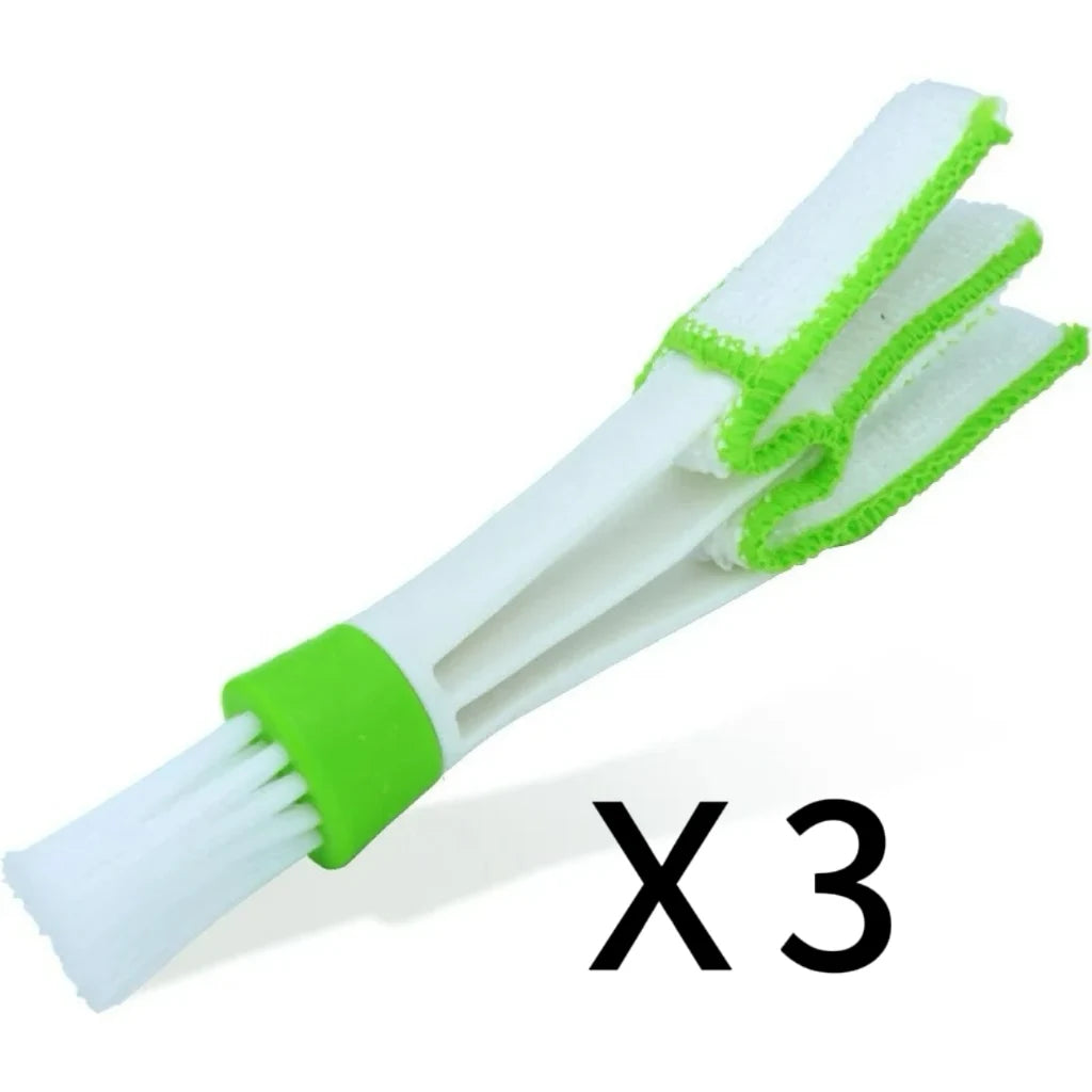 Double-Ended Car Vent & Keyboard Cleaning Brush | Microfiber Car Cleaning Brush Oasis Select Three packs