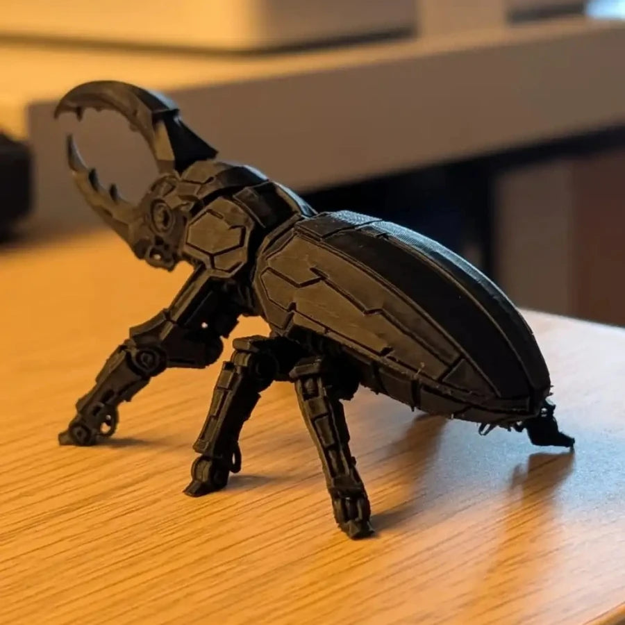 3D Printed Mechanical Hercules Beetle Model - Cyberpunk Style Robot Insect Figurine for Desk Decor & Collectible Gift Oasis Select