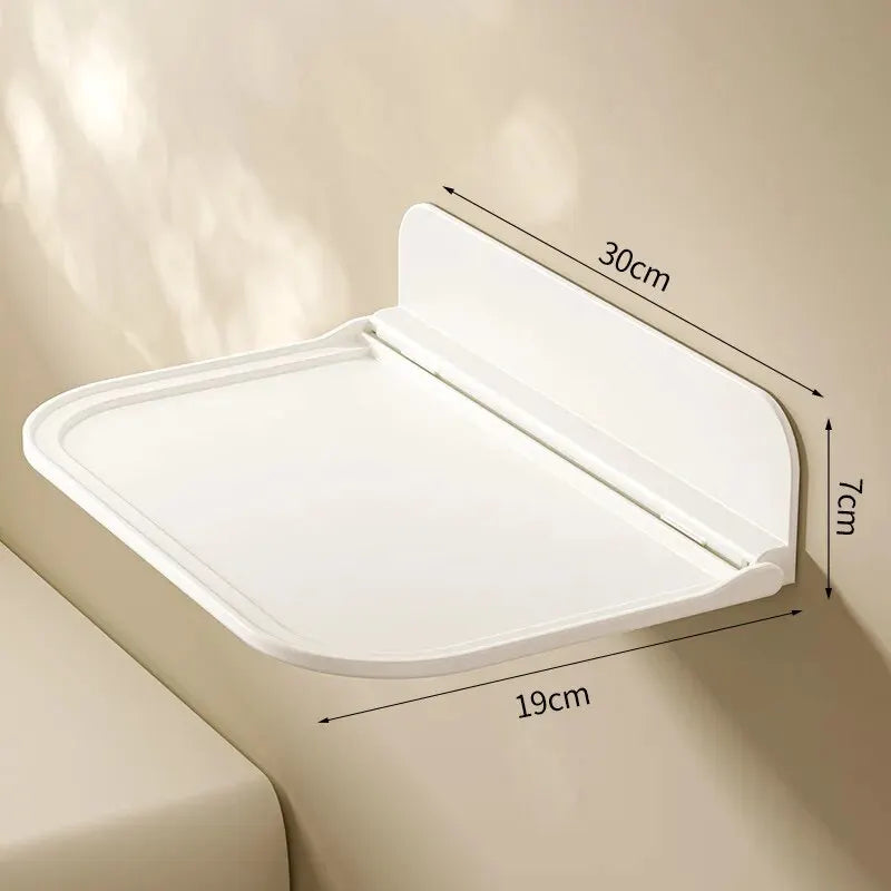 Folding Wall Mounted Shelf – Punch-Free Storage Rack & Holder Folding Wall Shelf Oasis Select L