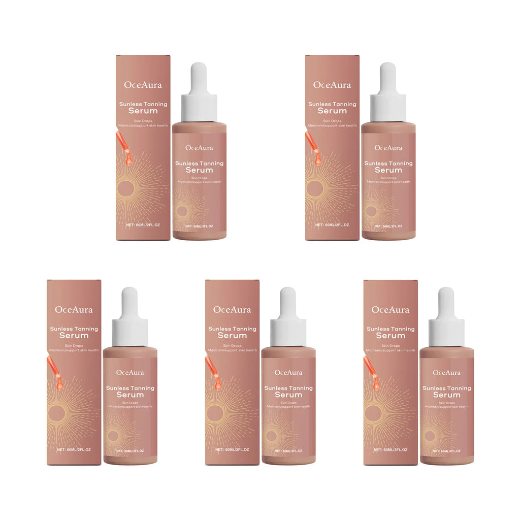 Herbal Sunless Tanning Essence Promote Melanin Production Natural Bronzer Moisturizer Against Sunburn Self Tanner Drops Liquid Oasis Select 5 x 60ml Boxed