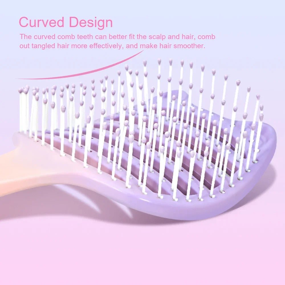 Cat Hollow-Out Detangling Hair Brush – Anti-Static Scalp Comb Detangling Hair Brush Oasis Select