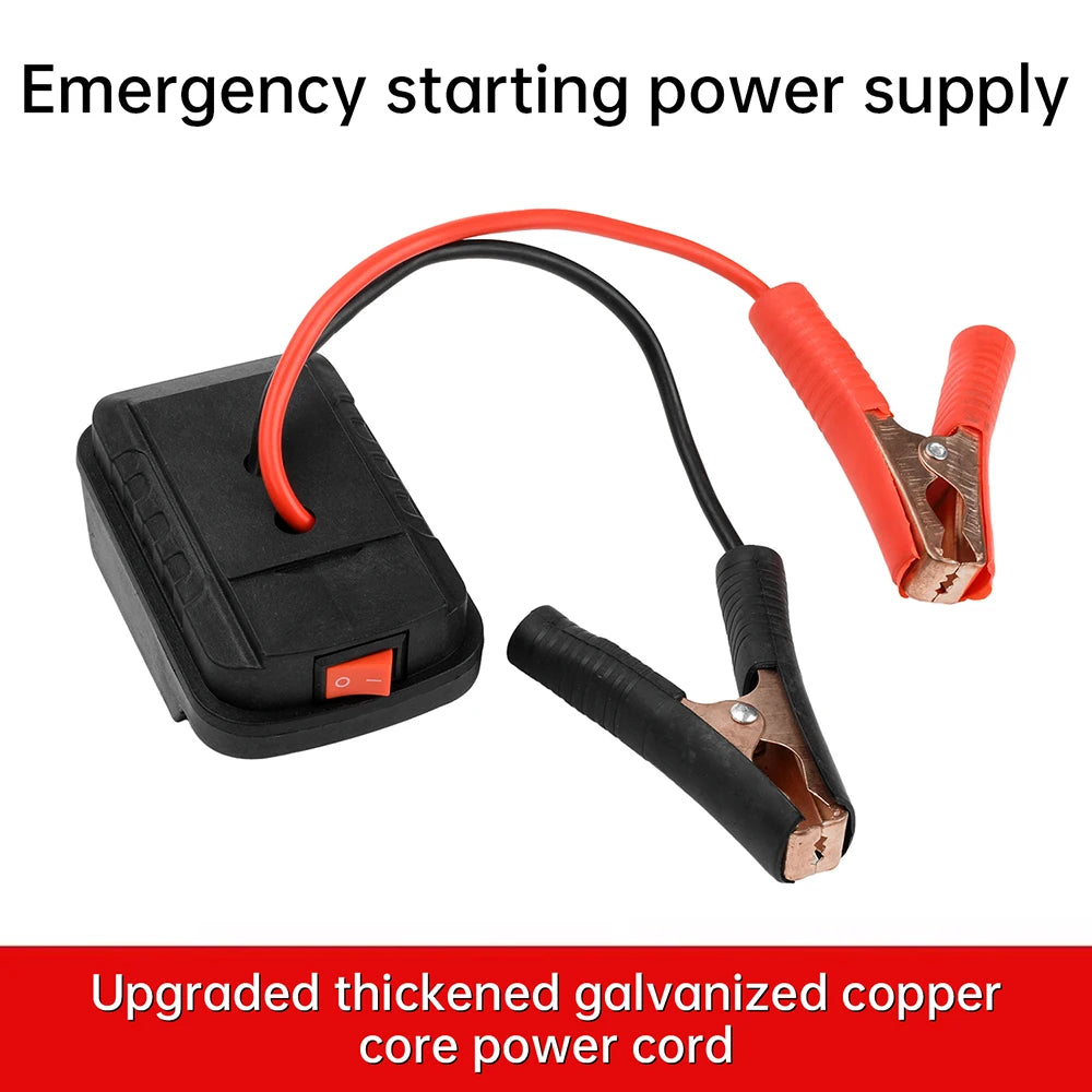 Car Lithium Battery Converter Charger Clip Auto Igniter Jump Starter For Booster Cable Adapter Emergency Power DIY Tools Oasis Select