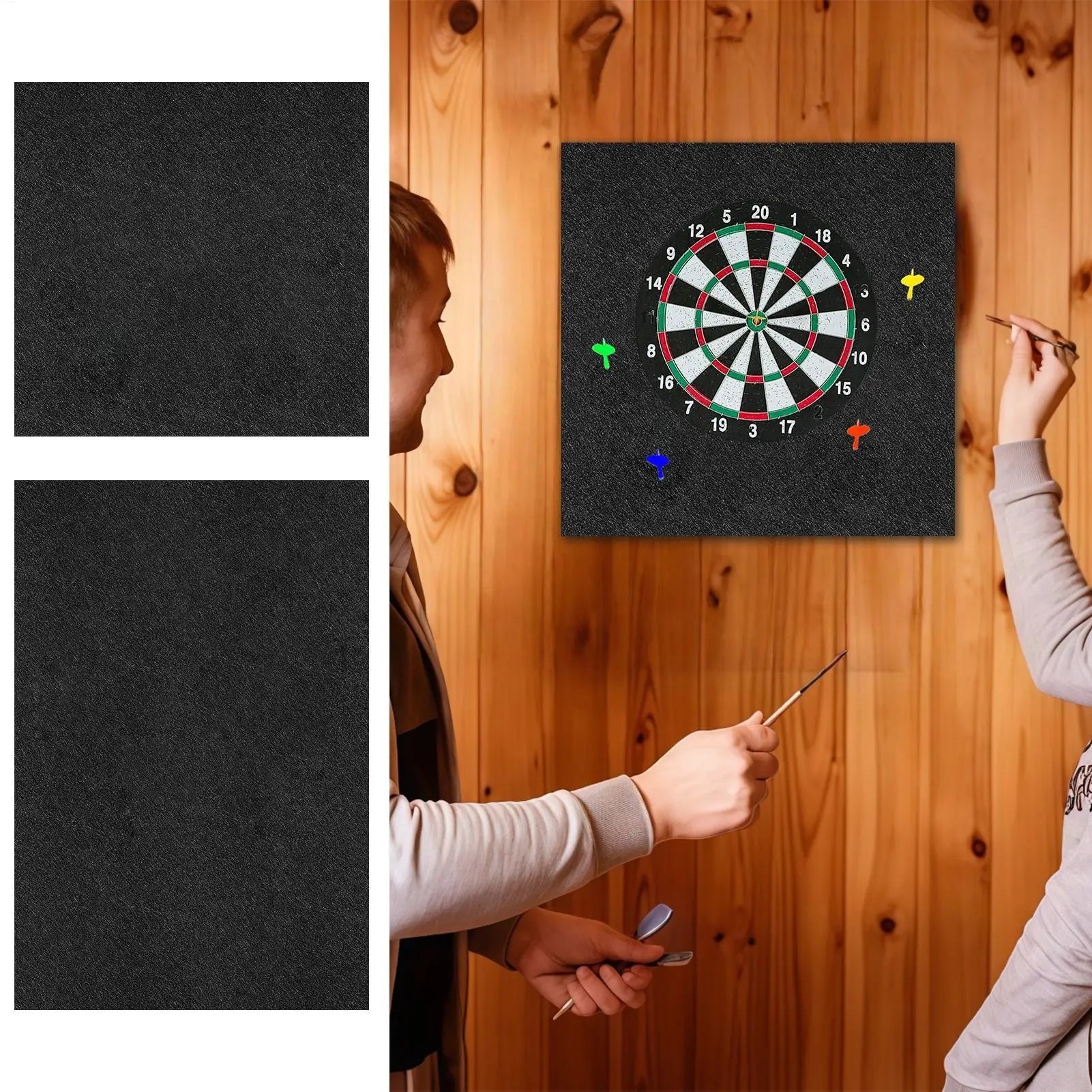 Dart Backboard Large Felt Wall Tiles Dart Board Backer Large Backer Board with Professional Design for Offices Outdoor Room Oasis Select