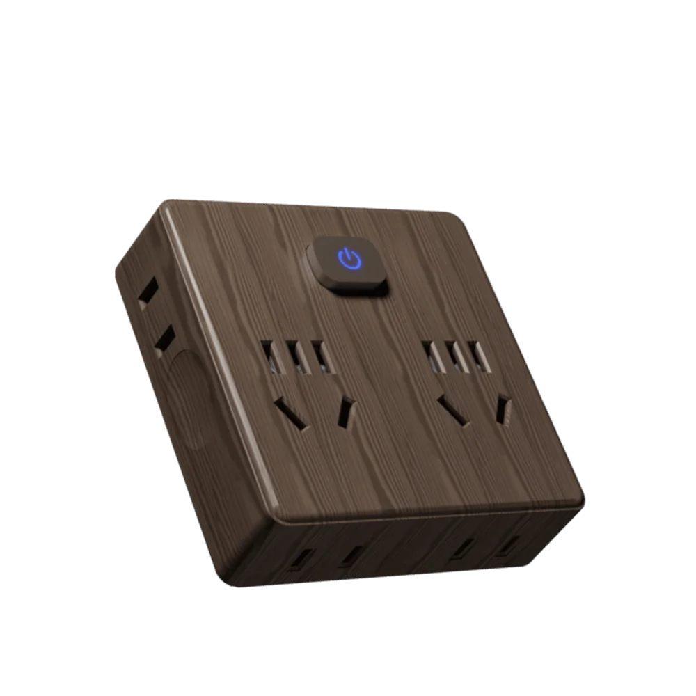 Ultra-Thin Power Strip Flat Plug USB-C Multi-Outlet Expander