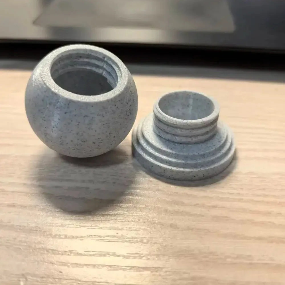 Interesting Hidden Screw Stone Sphere Storage Box 3D Printed Desk Organizer for Small Items Home Desktop Storage Ornaments Decor Oasis Select Stone pier storage 10cm