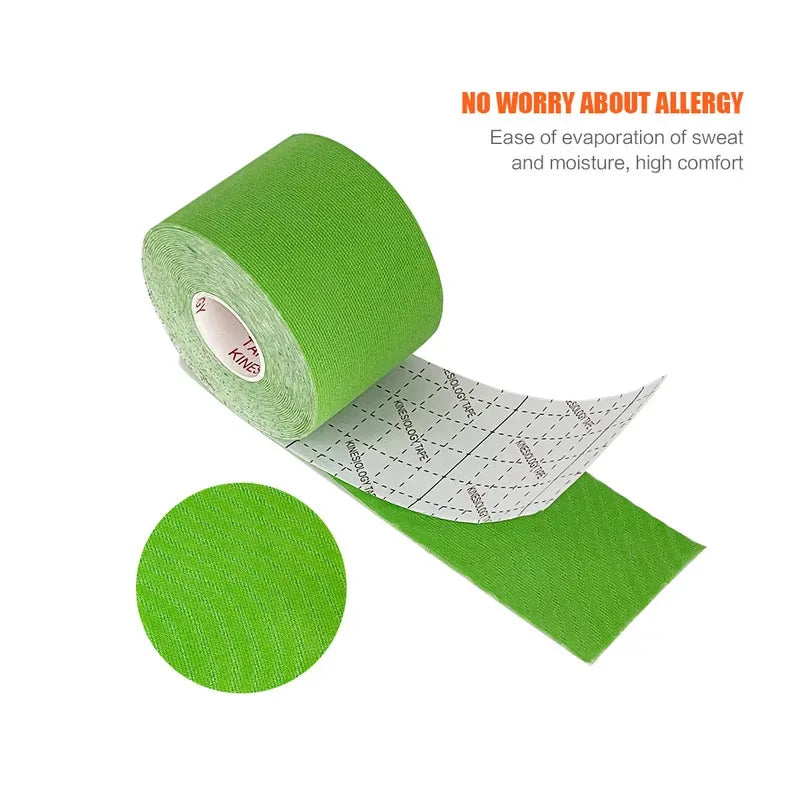 1pcs Kinesiology Tape Roll Cotton Elastic Adhesive Muscle Bandage Strain Injury Support Neuromuscular Sport Kinesiotape Oasis Select