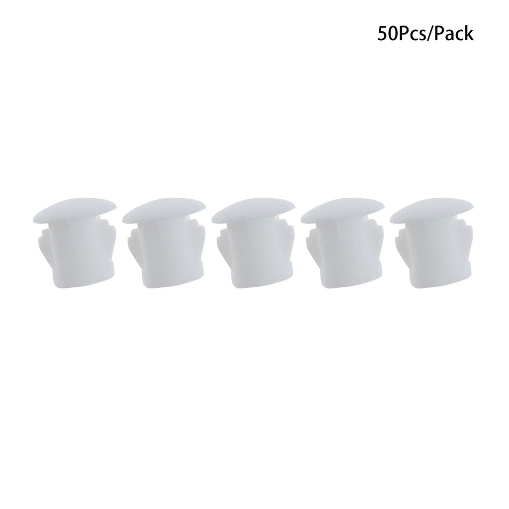 50Pcs Plastic Blanking End Caps Hole Plugs 5mm–32mm Black/White