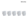 50Pcs Plastic Blanking End Caps Hole Plugs 5mm–32mm Black/White