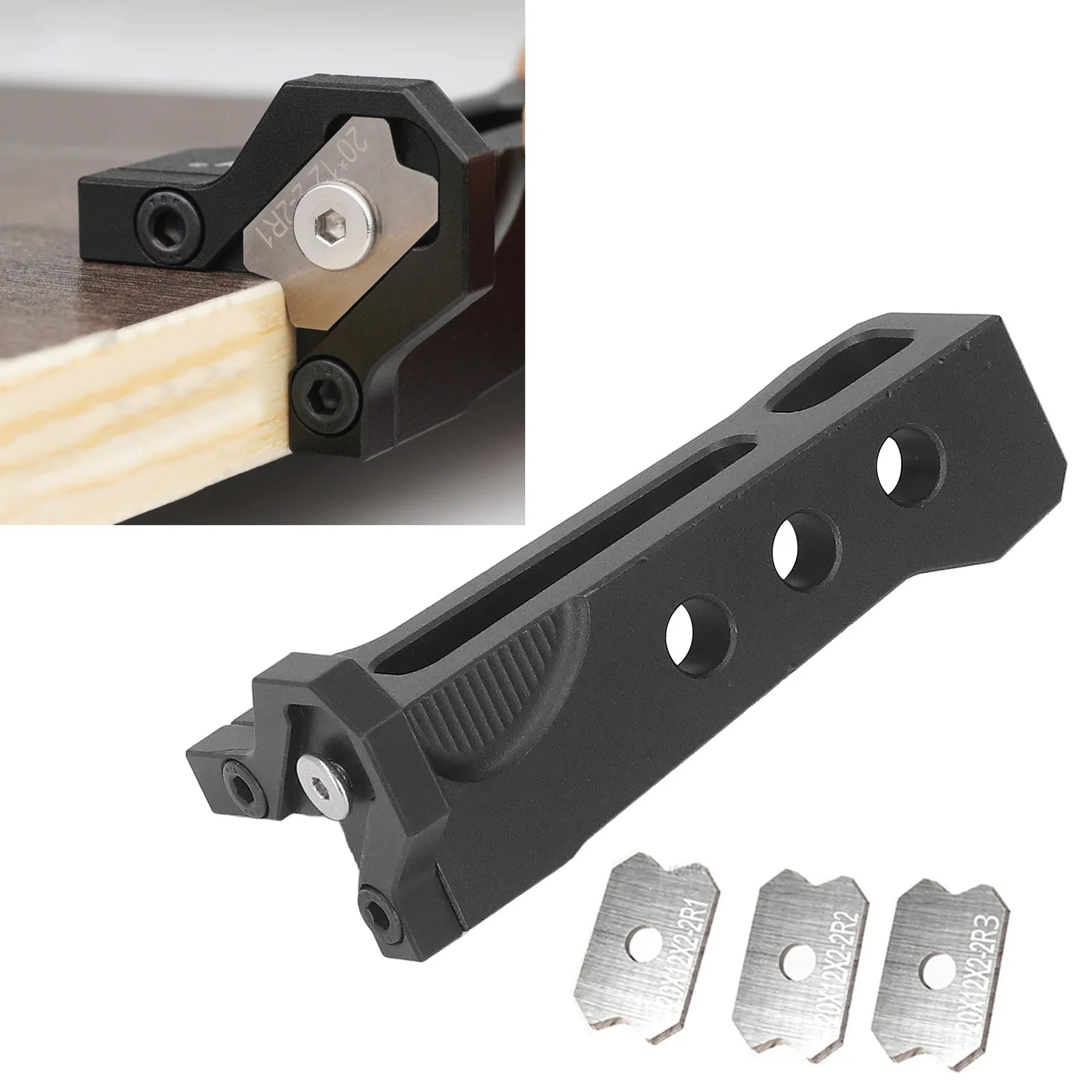 Woodworking Trimmer Woodworking Trimmer Aluminum Alloy Manual Wood Planer Arc Woodworking Scraper with 3 Blades Oasis Select