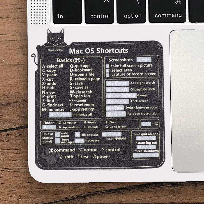 Windows Keyboard Shortcut Sticker – Rainbow PC Cheat Sheet
