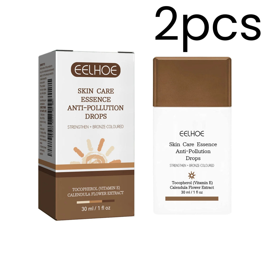 EELHOE Tanning Gel Even Skin Tone Deep Moisturizing Glowing Fast Absorbing Non Greasy Mild Ingredients Self Tanning Drops 30ml Oasis Select 2pcs