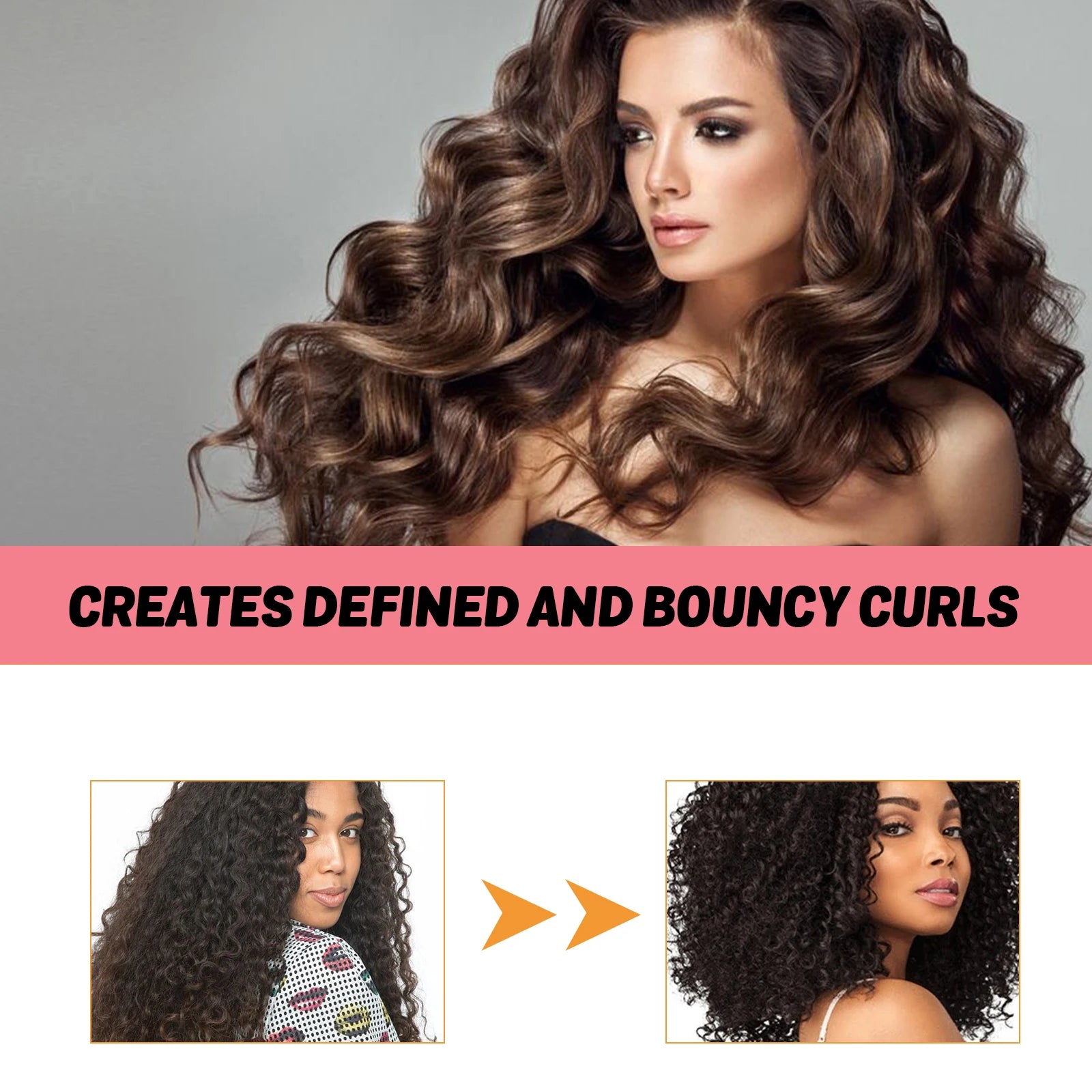 4 in 1 Hair Styling Cream Add Shine Soothing Frizz Define Curls Reducing Dry Edges Control Non Greasy Hair Shaping Cream Oasis Select