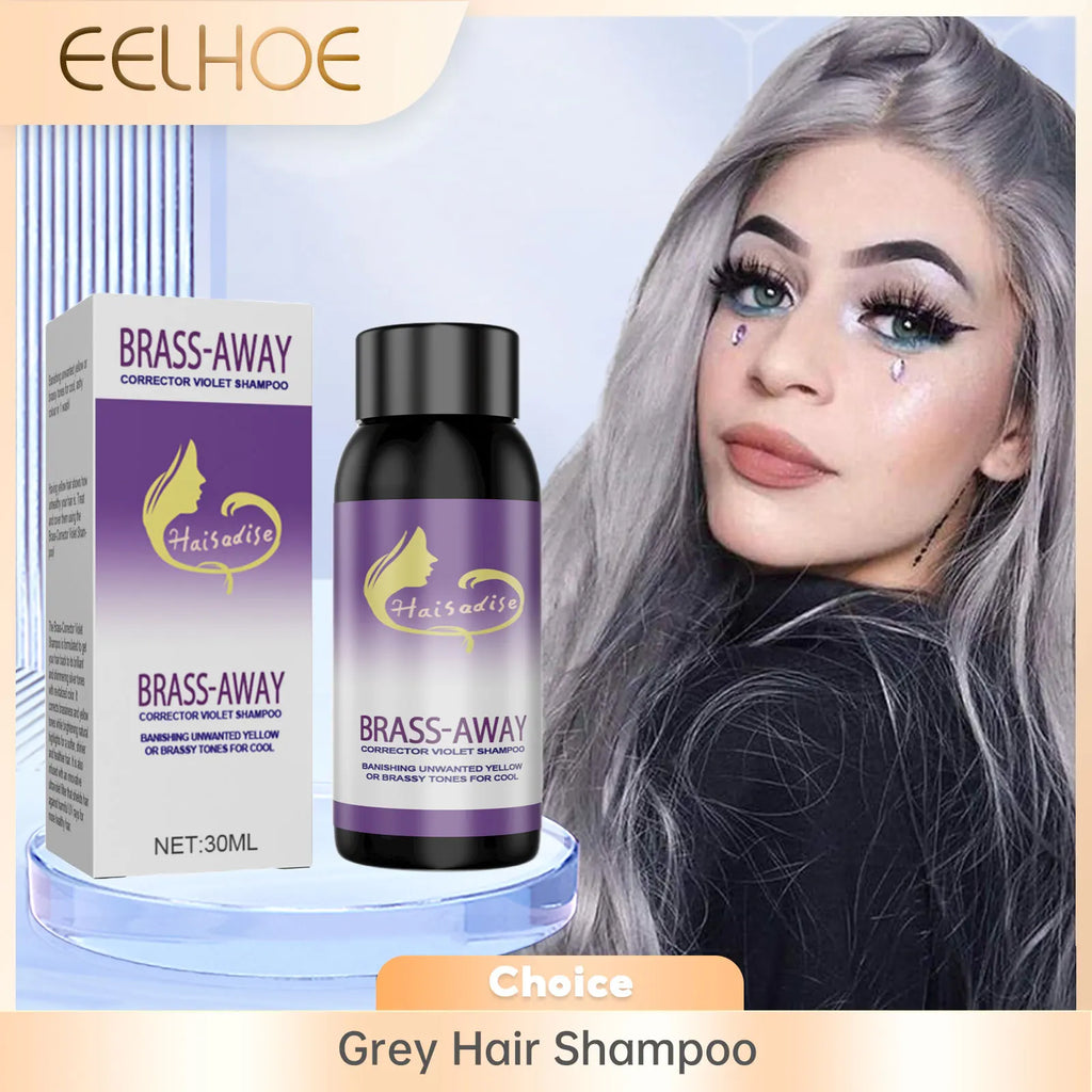 Gray Color Fixing Hair Dye Shampoo Fading Non-irritating Yellow Bleach for Hair Rapair Cover Grey Purple Shampoo for Blonde Hair Oasis Select
