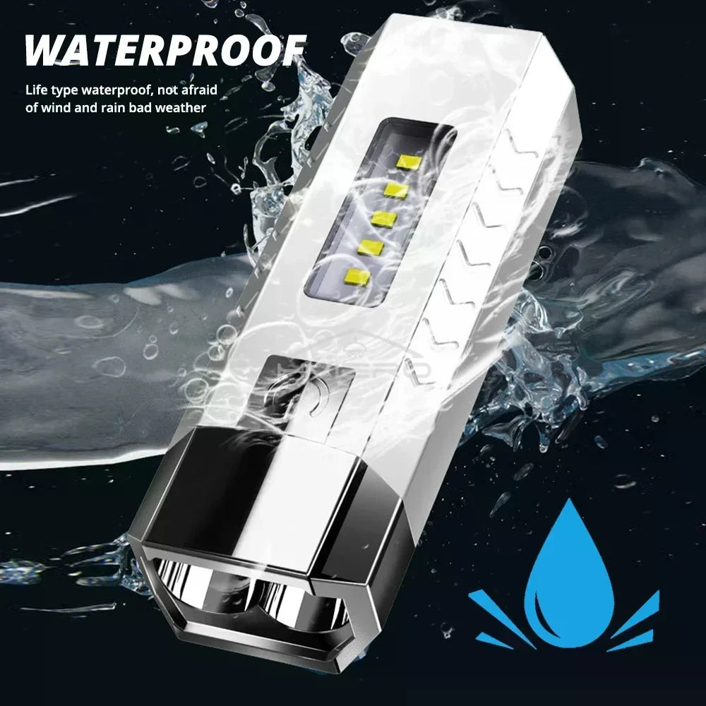 HVIERO 7-LED USB Rechargeable Flashlight & Power Bank | Camping