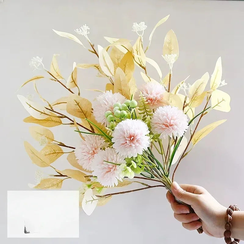 Lifelike Handmade Floral Bundle Composed of Peony and Hydrangea Blooms Long Lasting Artificial Blossom Material DIY Arrangement Oasis Select