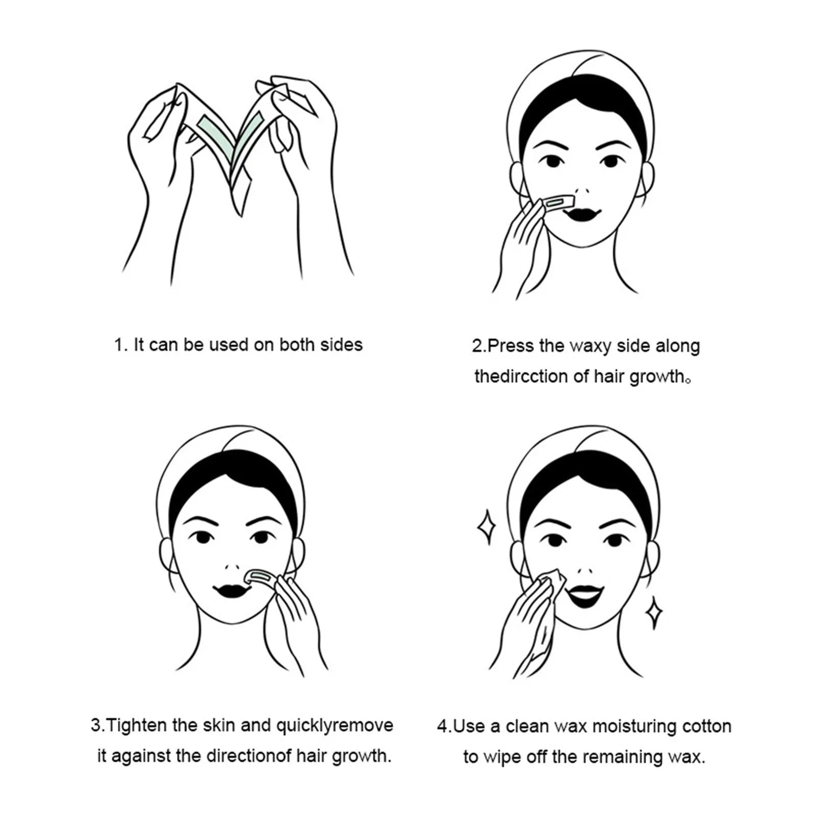 Facial Wax Strips Facial Hair Removal Quick and Painless Hair Removal Kit for All Skin Types Oasis Select