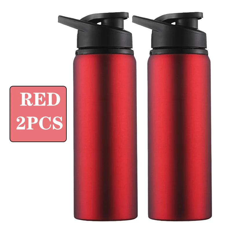 Metal Portable Water Bottle Leakproof Reusable Outdoor Sports Cup for Cycling Hiking Gym Halloween Gift Christmas Gift Travel Oasis Select Red-2PCS 600ml