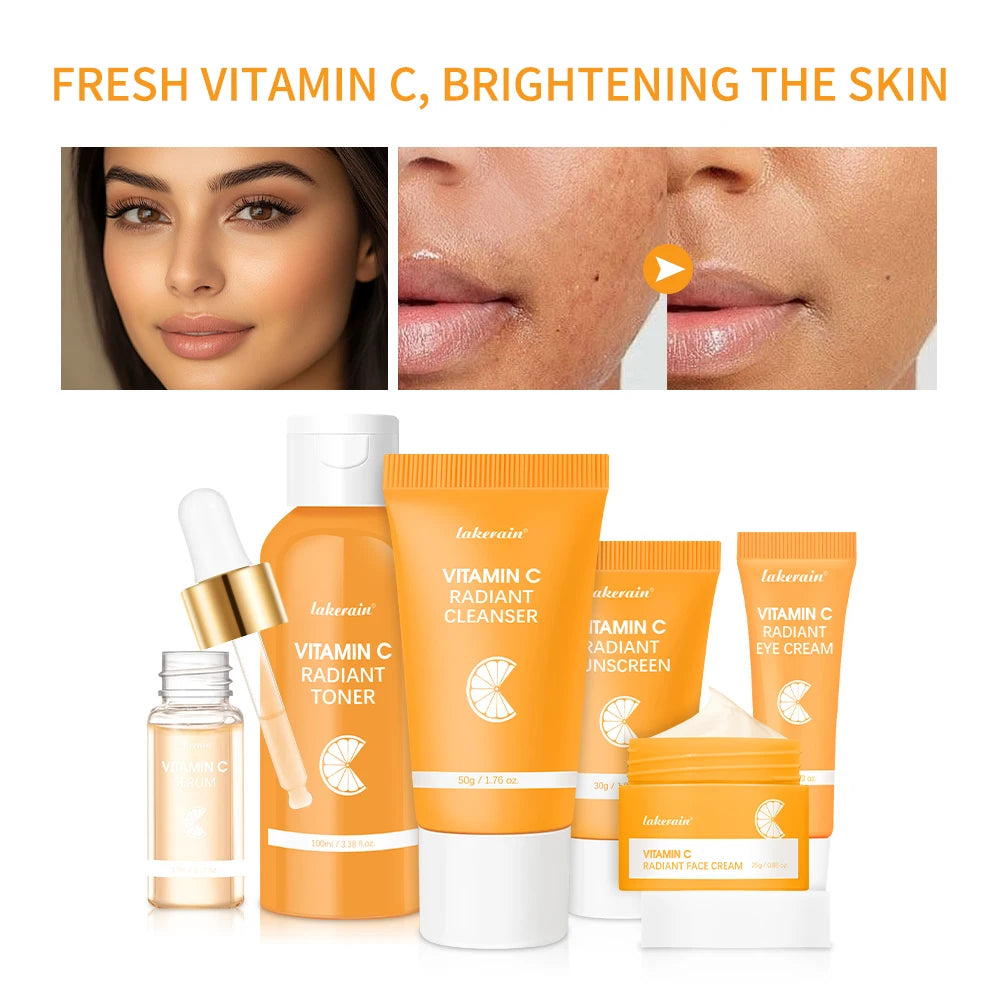 Lakerain 6-Piece Vitamin C Skincare Set – Gift for Women