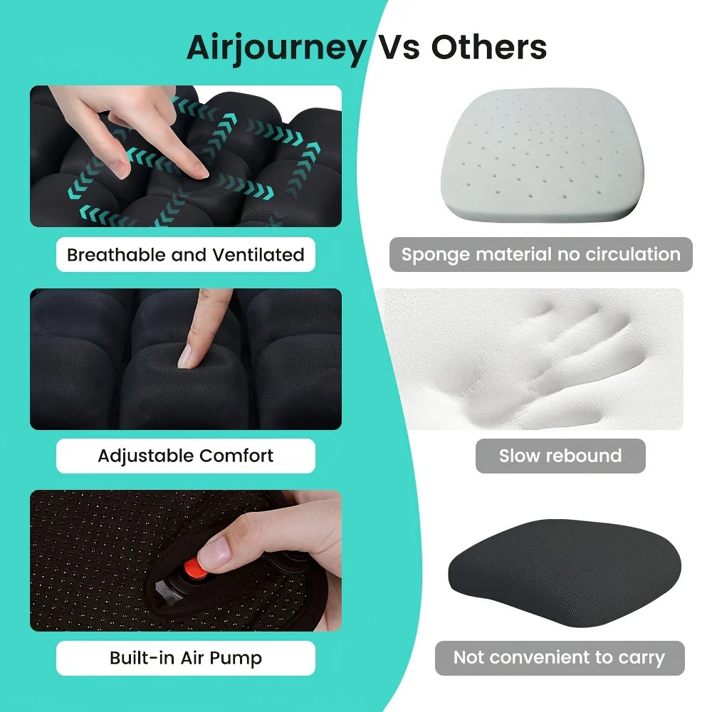 3D Air Cushion for Office Chair Car Seat Air Seat Cushion Back Cushion for Relieving Back Sciatica Tailbone Pain Seat Pad Oasis Select