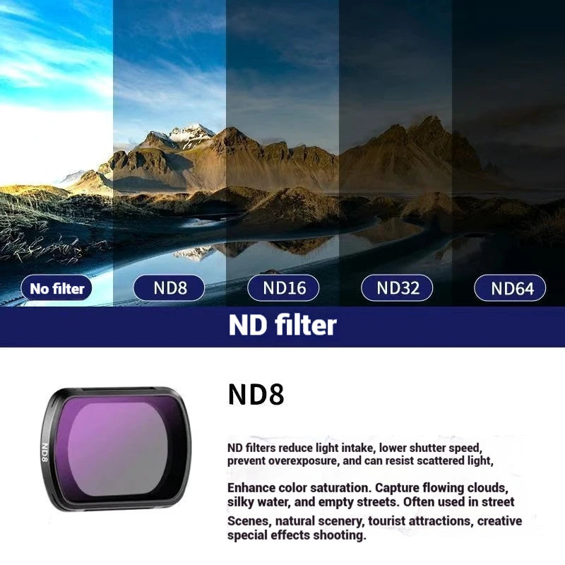 DJI Osmo Pocket 3 & 4 Filter Set – CPL ND Black Mist Wide
