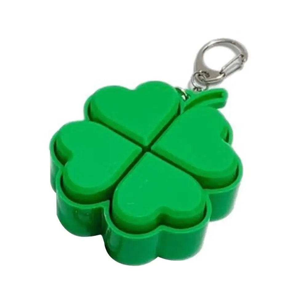Lucky Clover Fidget Keychain Glowing Stress Relief Bag Charm Creative Glowing Four-leaf Clover Big Pendant Gift Oasis Select Green