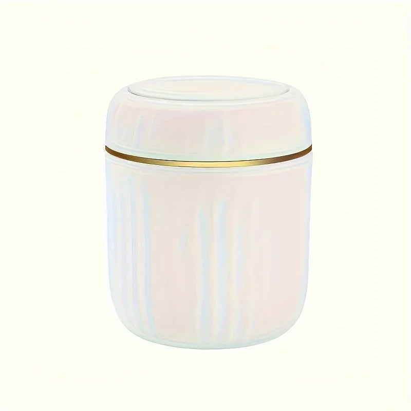 Mini Desktop Trash Can with Lid Garbage Waste Bin Organizer Bedroom Office Desk Storage Box Made Durable Plastic Home Supplies Oasis Select