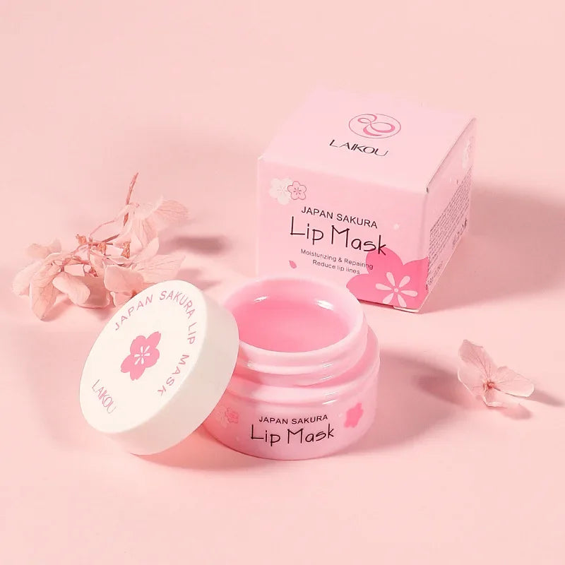 Laikou Sakura Lip Mask 8g Overnight Treatment Hydrating Moisturizing Repair Dry Chapped Lips Nourishing Care Peel Off Oasis Select Sakura Lip Mask 8g